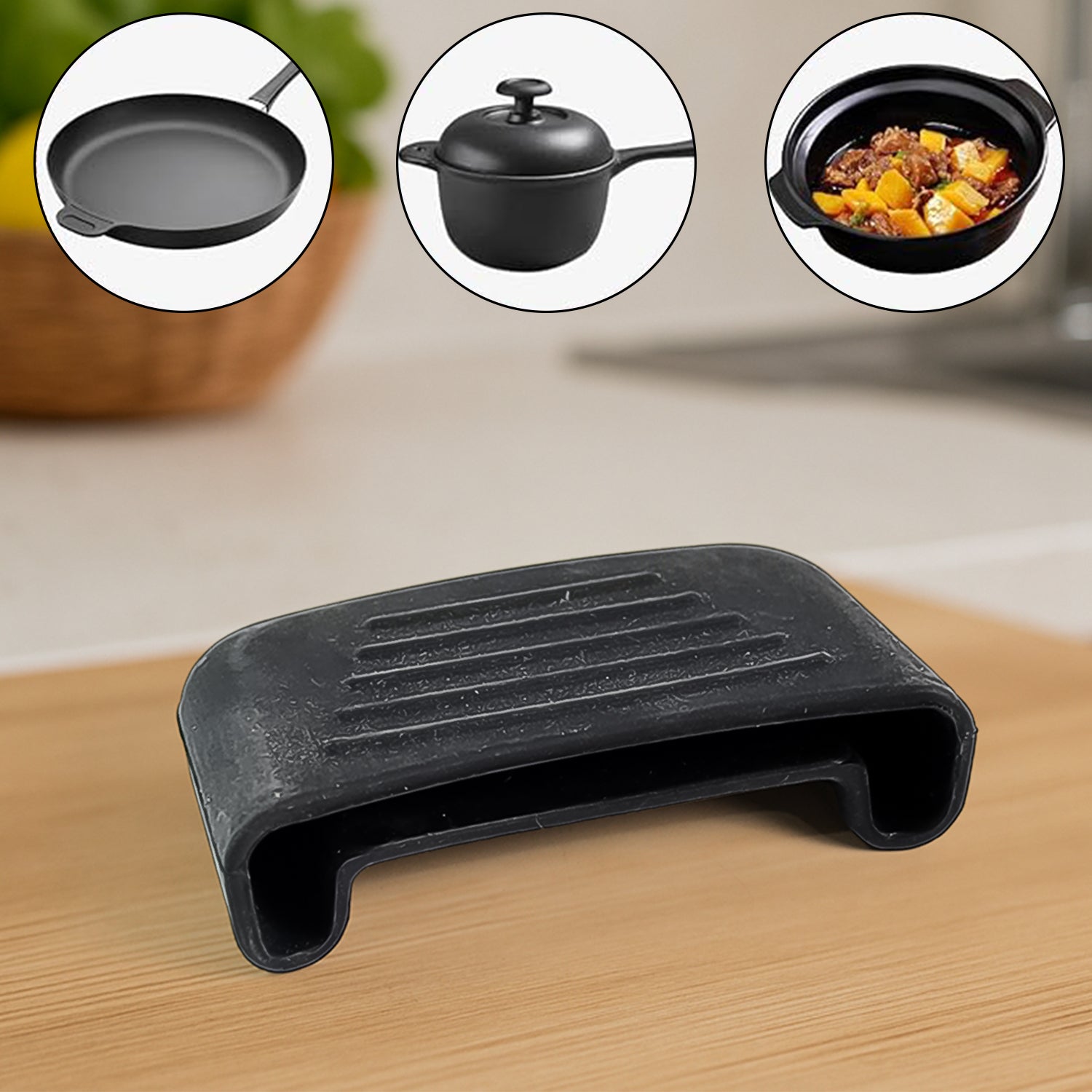Premium Silicone Heat Resistant Pot Handle Cover For Cookware (1 Pc) Premium Silicone Heat Resistant Pot Handle Cover For Cookware (1 Pc)
